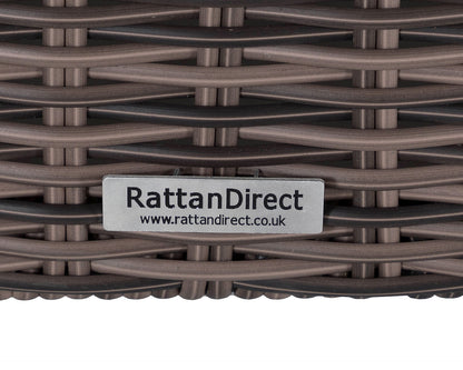 Monaco Rattan Garden Lefthand Corner Sofa Set in Premium Truffle Brown and Champagne