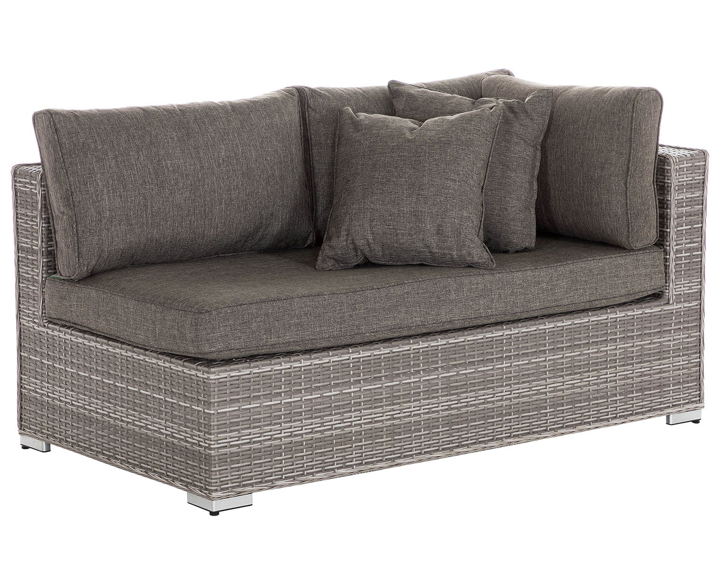 Monaco Rattan Garden Lefthand Corner Sofa Set in Grey