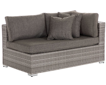 Monaco Rattan Garden Lefthand Corner Sofa Set in Grey