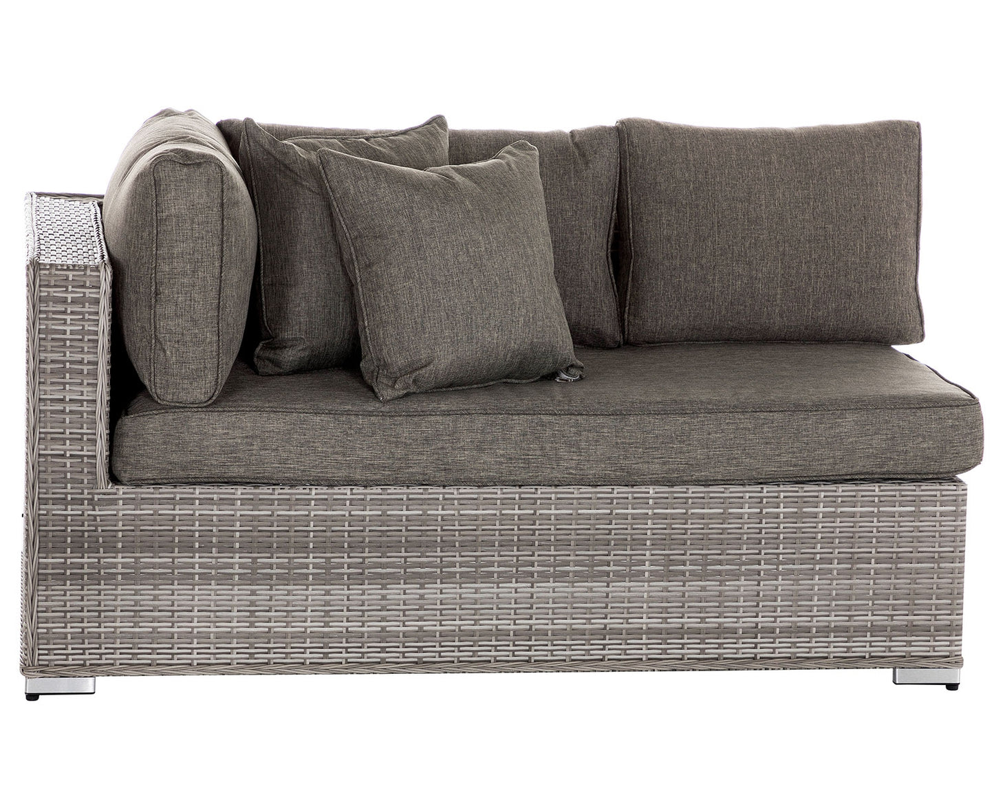 Monaco Rattan Garden Lefthand Corner Sofa Set in Grey