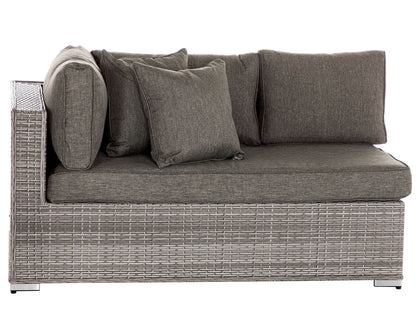 Monaco Rattan Garden Lefthand Corner Sofa Set in Grey