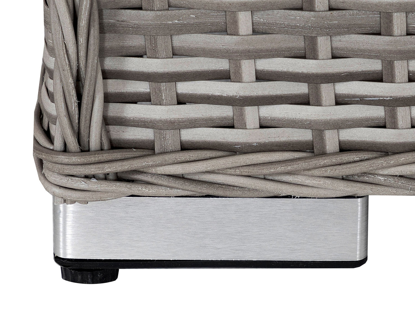 Monaco Rattan Garden Lefthand Corner Sofa Set in Grey