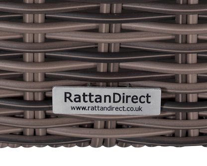 Monaco Rattan Garden Righthand Corner Sofa Set in Premium Truffle Brown and Champagne