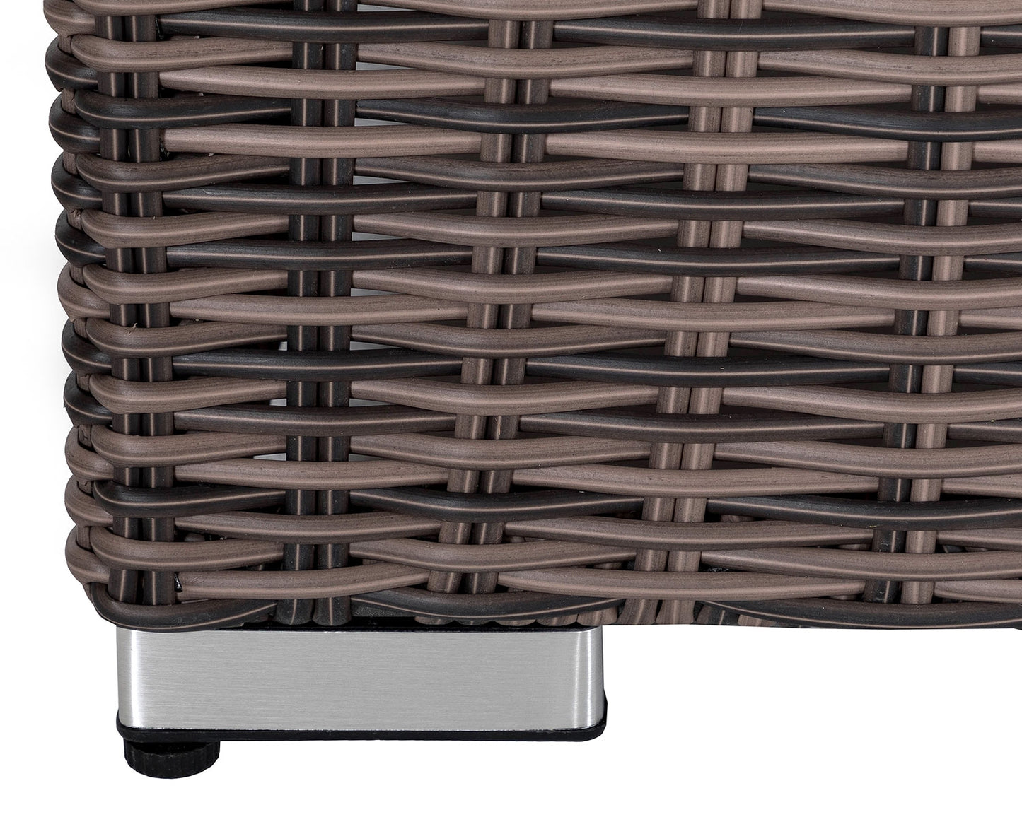 Monaco Rattan Garden Righthand Corner Sofa Set in Premium Truffle Brown and Champagne