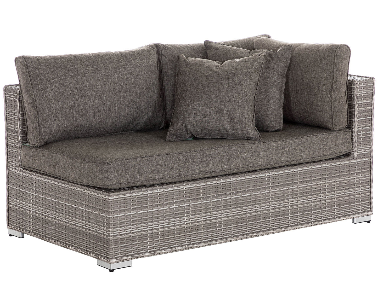 Monaco Rattan Garden Righthand Corner Sofa Set in Grey