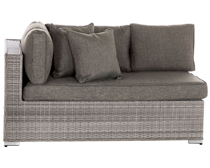 Monaco Rattan Garden Righthand Corner Sofa Set in Grey