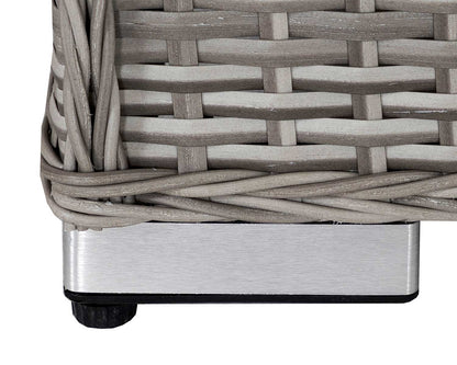 Monaco Rattan Garden Righthand Corner Sofa Set in Grey