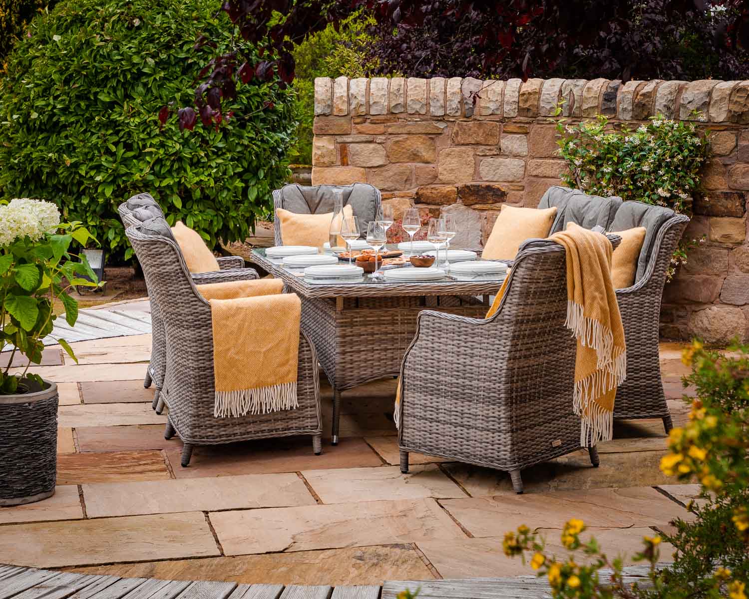 Boxy Rattan Dining Set Rattan Dining Sets | Rattan Garden Table and Chairs - Rattan Direct