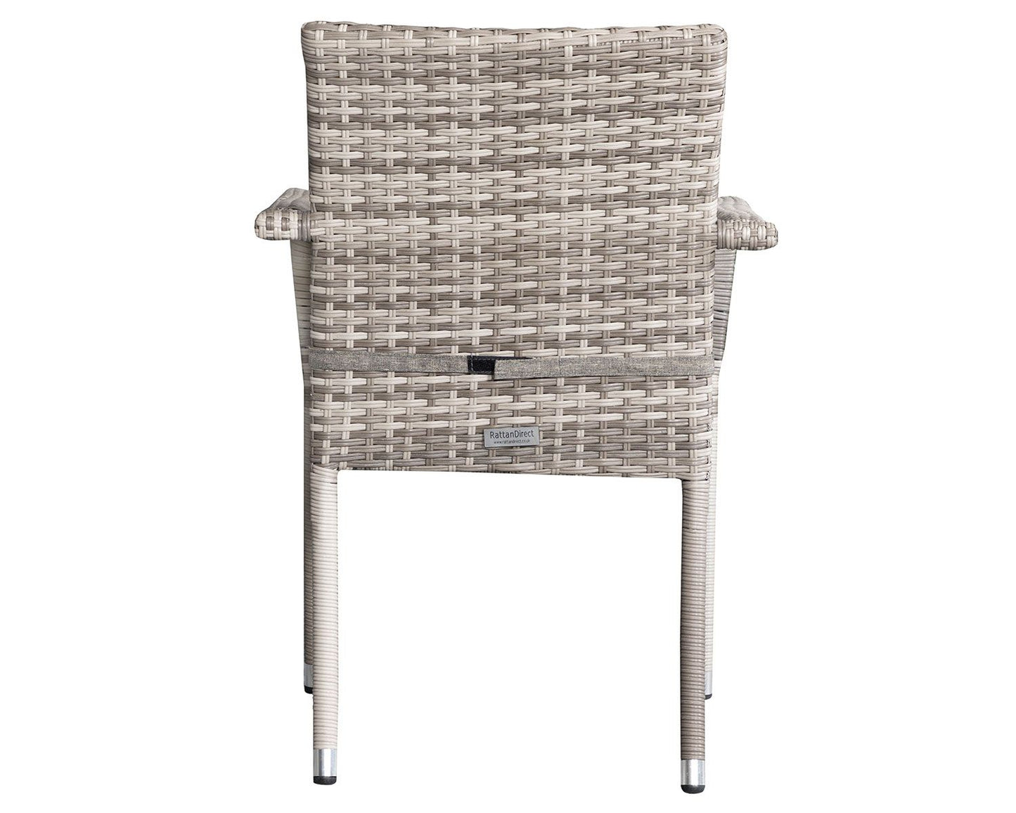 Roma Stacking Chairs Double Flat Grey Set of 2