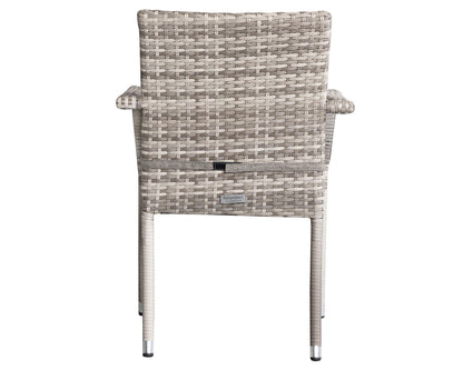 Roma Stacking Chairs Double Flat Grey Set of 2