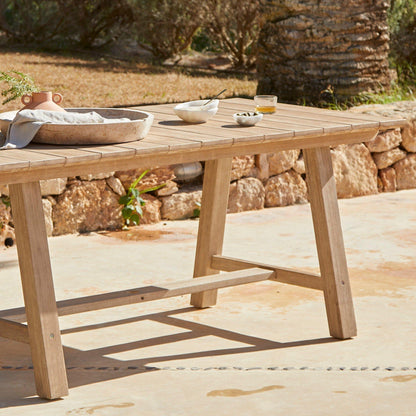 Shiro Wooden Rectangular Garden Dining Table - Laura James