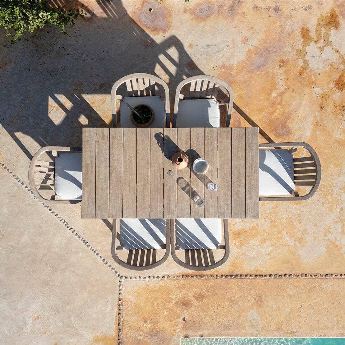 Shiro Wooden Rectangular Garden Dining Table - Laura James