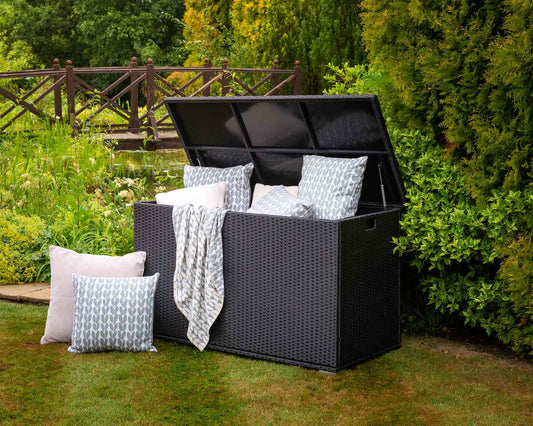 Outdoor Storage Box in Black 140 x 70 x 80
